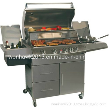 Top Grade! ! 5 Burner Stainless Steel BBQ Grill with Infrared Burner